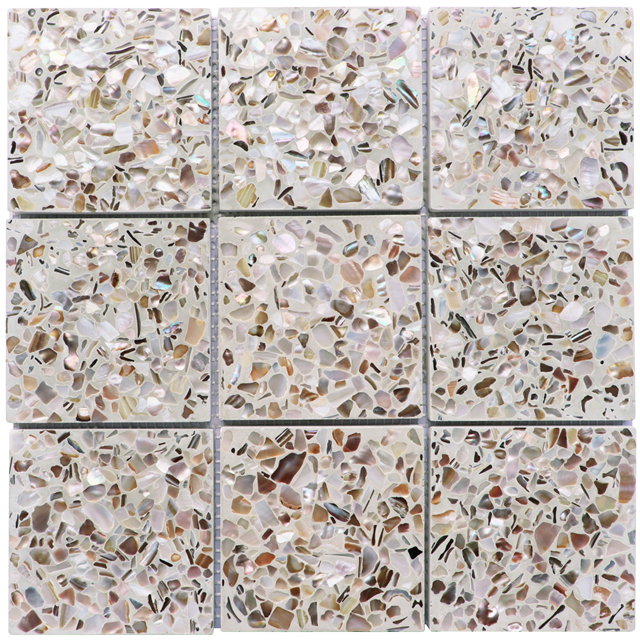 Stone Mosaic White Terrazzo Mosaic for Kitchen Backsplash