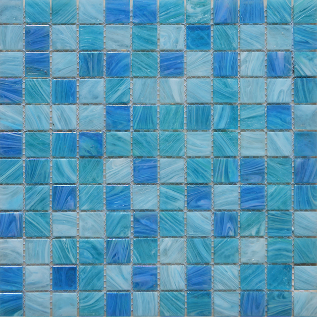 Blue 23x23mm Glass Mosaic for Swimming Pool