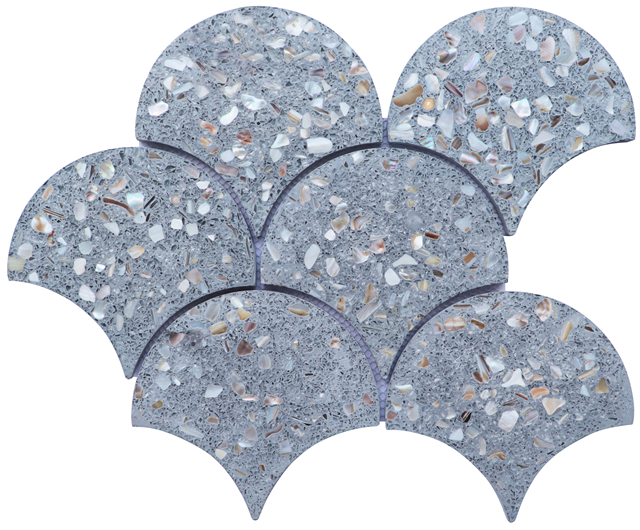 Premier Quality Grey Terrazzo Marble Multicolor Stone Mosaic