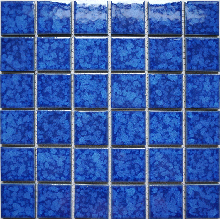 Blue Crackle Glazed Ceramic Mosaic Tile