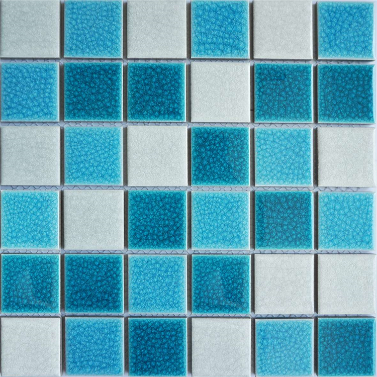 Crackle Glazed Ceramic Mosaic Tile For Wall Backsplash
