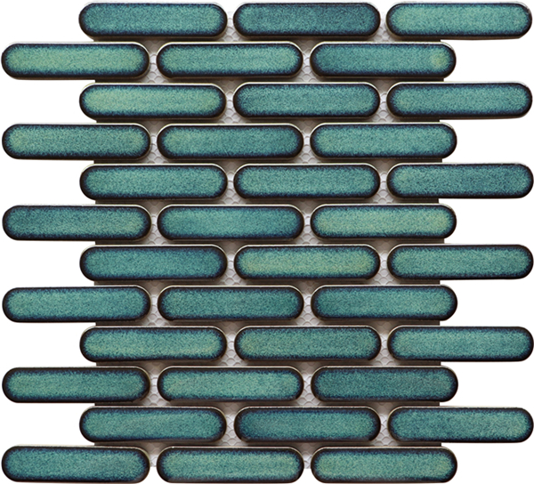 Blue Green Porcelain Ceramic Mosaic Tiles